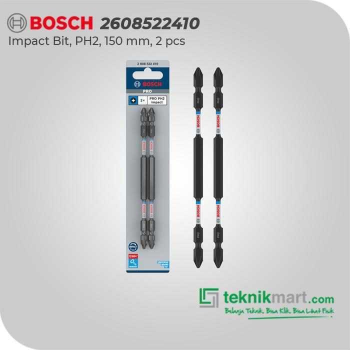 BOSCH DOUBLE ENDED IMPACT SCREWDRIVER BITS BLACK PH2 150MM (2 PCS)