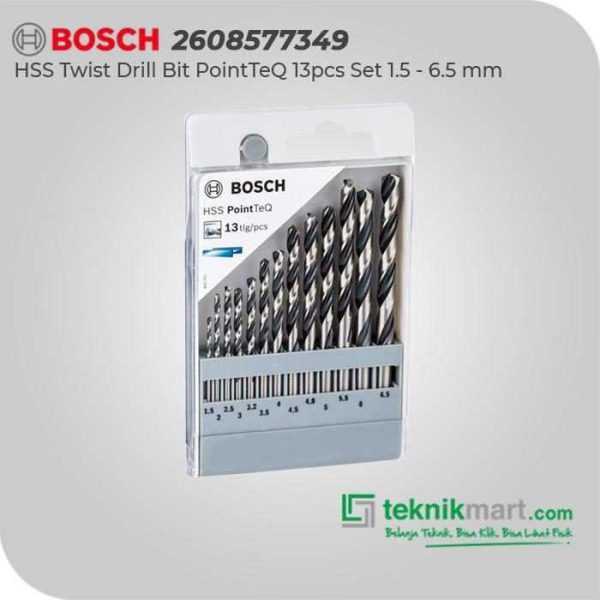 BOSCH HSS-R METAL DRILL BITS SET 13PCS (1.5; 2; 2.5; 3; 3.2; 3.5; 4; 4.5; 4.8; 5; 5.5; 6; 6.5 MM)