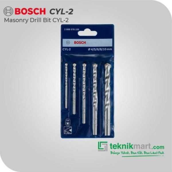 BOSCH CYL-2 MASONRY DRILL BITS (4,5,6,8,10 MM)