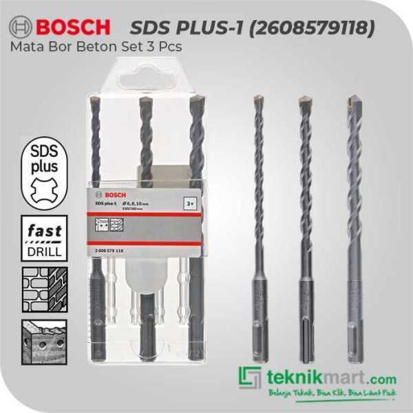 BOSCH SDS PLUS-1 HAMMER DRILL BIT SET 3PCS (6,8,10MM)