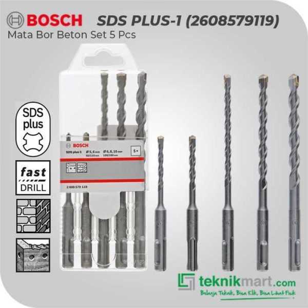 BOSCH SDS PLUS-1 HAMMER DRILL BIT SET 5PCS (5,6,6,8,10MM)
