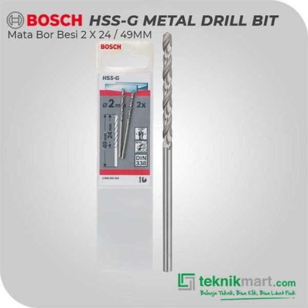 BOSCH HSS-G METAL DRILL BITS 2 X 24 / 49 MM (2PCS)