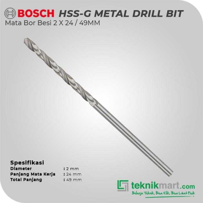 BOSCH HSS-G METAL DRILL BITS 2 X 24 / 49 MM (2PCS) - Image 2