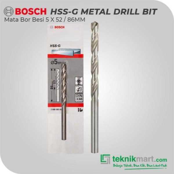 BOSCH HSS-G METAL DRILL BIT 5 X 52 / 86 MM