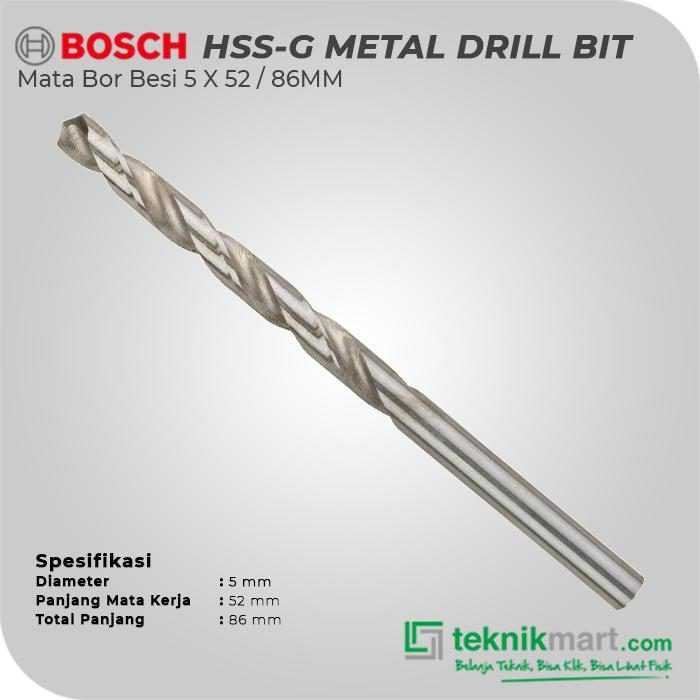BOSCH HSS-G METAL DRILL BIT 5 X 52 / 86 MM - Image 2