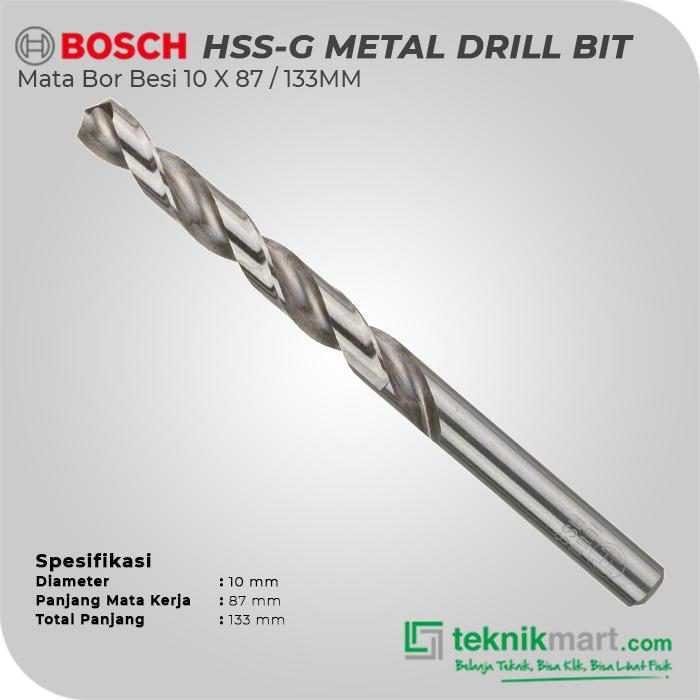 BOSCH HSS-G METAL DRILL BIT 10 X 87 / 133 MM - Image 2