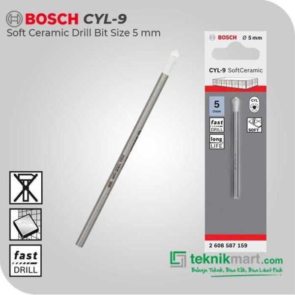 BOSCH CYL-9 SOFT CERAMIC TILE DRILL BIT 5X70MM