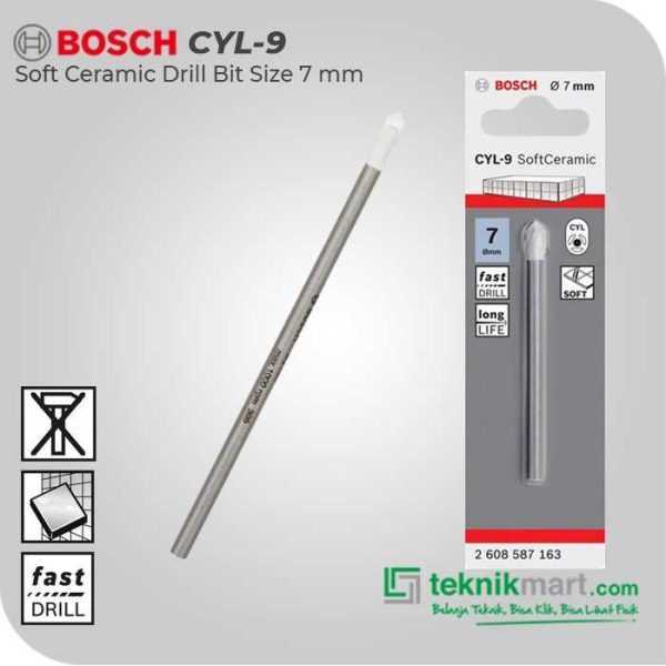 BOSCH CYL-9 SOFT CERAMIC TILE DRILL BIT 7X80MM