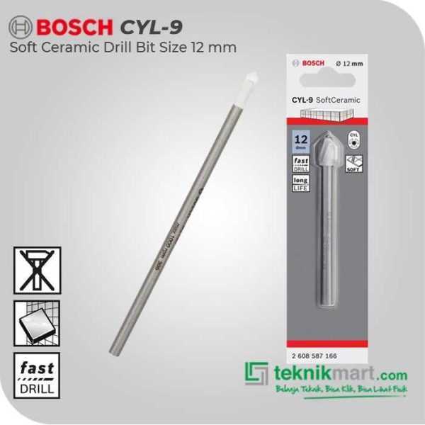 BOSCH CYL-9 SOFT CERAMIC TILE DRILL BIT 12X90MM