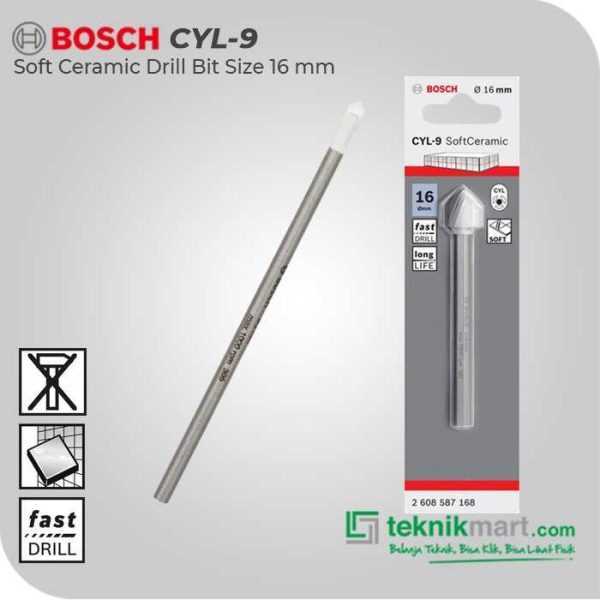 BOSCH CYL-9 SOFT CERAMIC TILE DRILL BIT 16X90MM