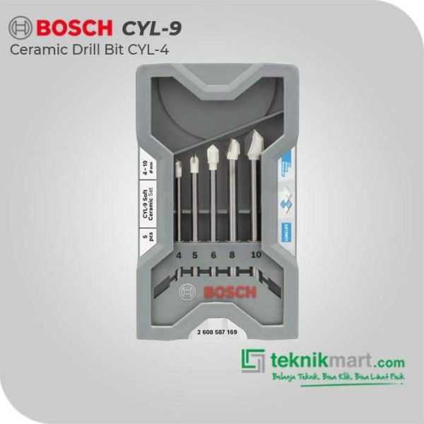 BOSCH CYL-9 CERAMIC TILE DRILL BITS SET 5PCS (4,5,6,8,10MM)