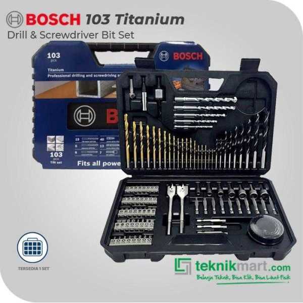 BOSCH 103 PCS TITANIUM DRILLING AND SCREWDRIVER BIT SET