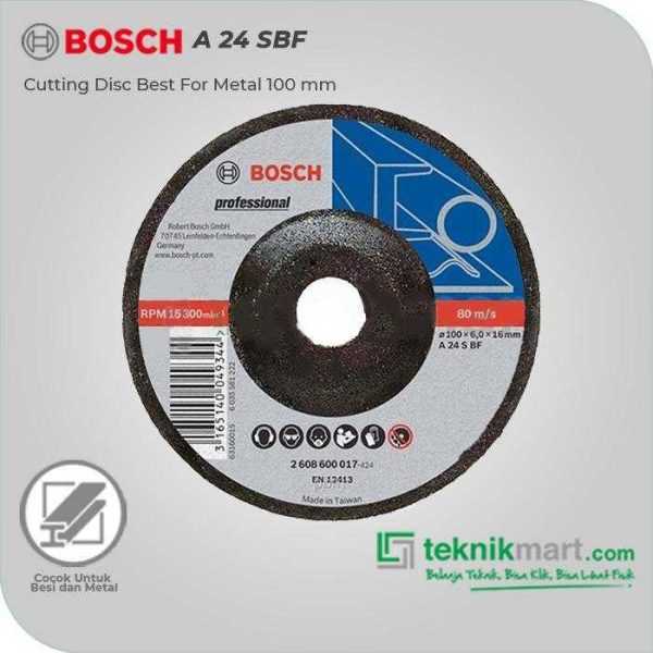 BOSCH A 24 S BF METAL GRINDING DISC EXPERT RANGE 100MM 16MM 6MM
