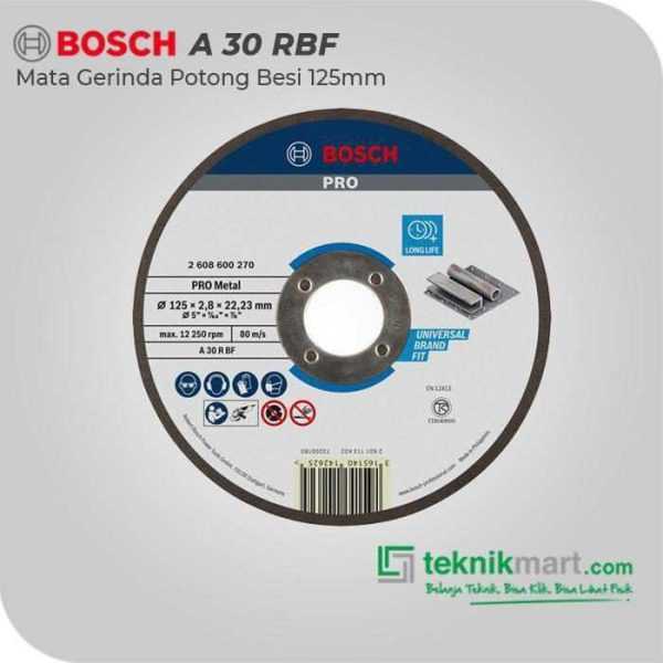 BOSCH A 30 R BF METAL CUTTING DISC EXPERT RANGE 125MM 22.23MM 3MM