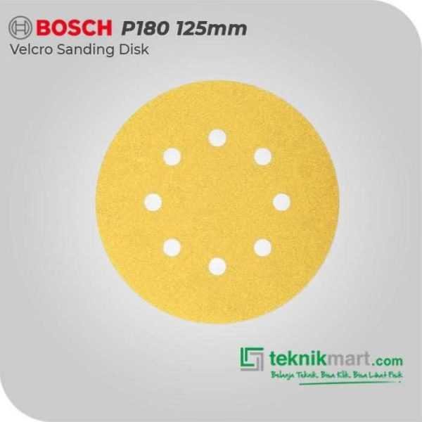BOSCH P180 VELCRO SANDING DISC 8 HOLES 125MM