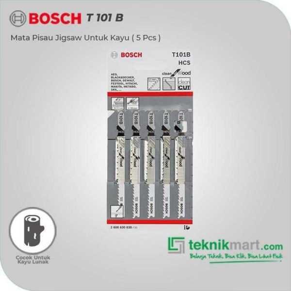 BOSCH T 101 B JIGSAW BLADE CLEAN FOR SOFT WOOD 100MM (5 PCS)