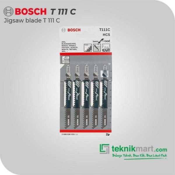BOSCH T 111 C JIGSAW BLADE BASIC FOR SOFT WOOD 100MM (5 PCS)