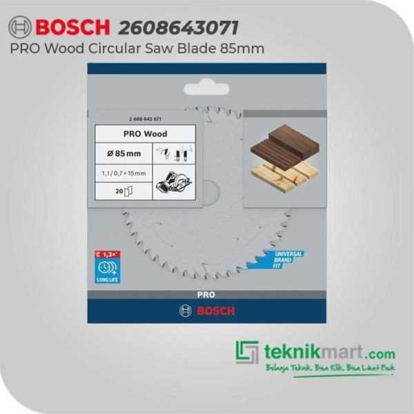 BOSCH CIRCULAR SAW BLADE STANDARD FOR WOOD 85 X 1.1/0.7 X 15 MM 20 T