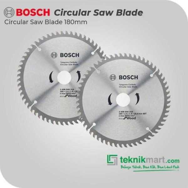 BOSCH CIRCULAR SAW BLADES ECO FOR WOOD 180X2.6/1.6X25.4MM, 60T