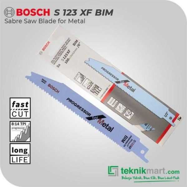 BOSCH S 123 XF SABRE SAW BLADE PROGRESSOR FOR METAL 150MM / 6" (5 PCS)