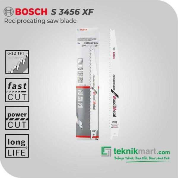 BOSCH S 3456 XF SABRE SAW BLADE PROGRESSOR FOR WOOD AND METAL 200MM / 8" (5 PCS)
