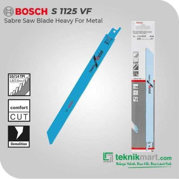 BOSCH S 1125 VF SABRE SAW BLADES HEAVY FOR METAL 225MM (5 PCS)