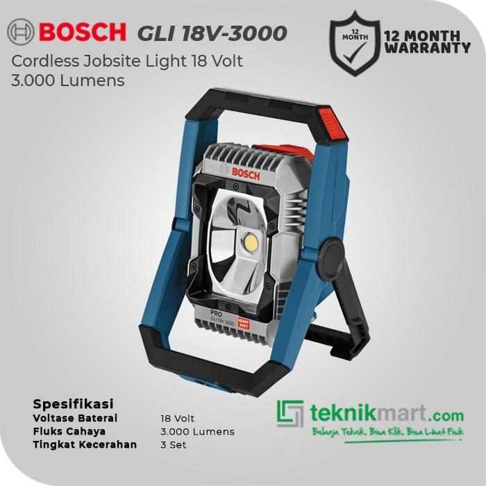 BOSCH GLI 18V-3000 CORDLESS JOBSITE LIGHT 18V 3.000LUMENS (UNIT ONLY) - Image 2