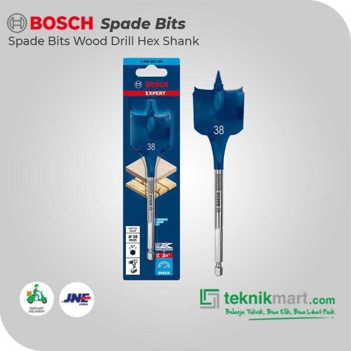 BOSCH SPADE BITS (SELF CUT SPEED) WOOD DRILL BITS 38X152MM HEX SHANK - Image 3