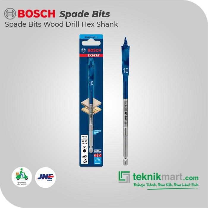 BOSCH SPADE BITS (SELF CUT SPEED) WOOD DRILL BITS 10X152MM HEX SHANK - Image 3