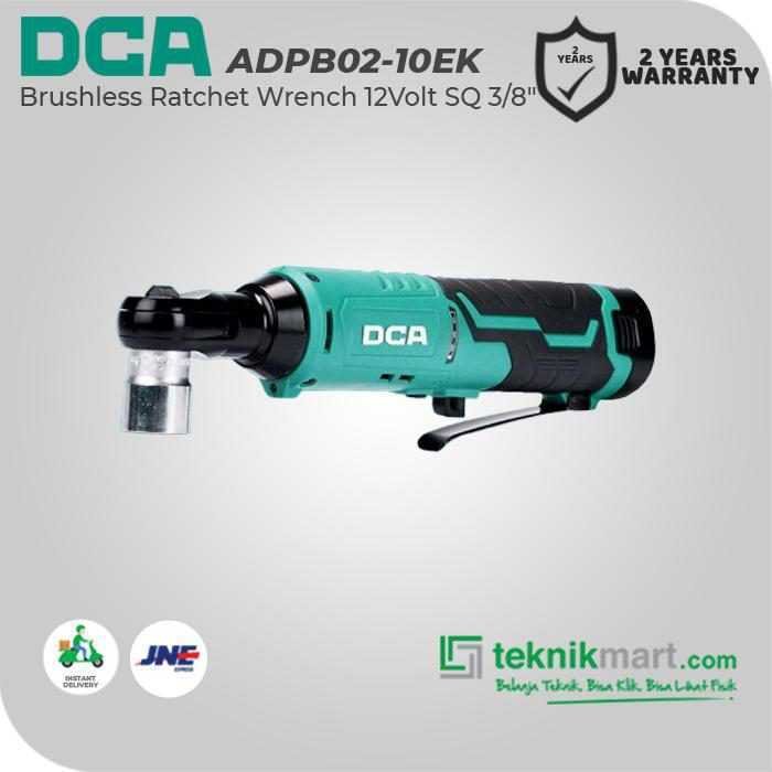 DCA ADPB02-10EK BRUSHLESS RATCHET WRENCH 12VOLT SQ 3/8" 45NM (2X BATT 2.0AH, 1X CHARGER, 1X CASE) - Image 3