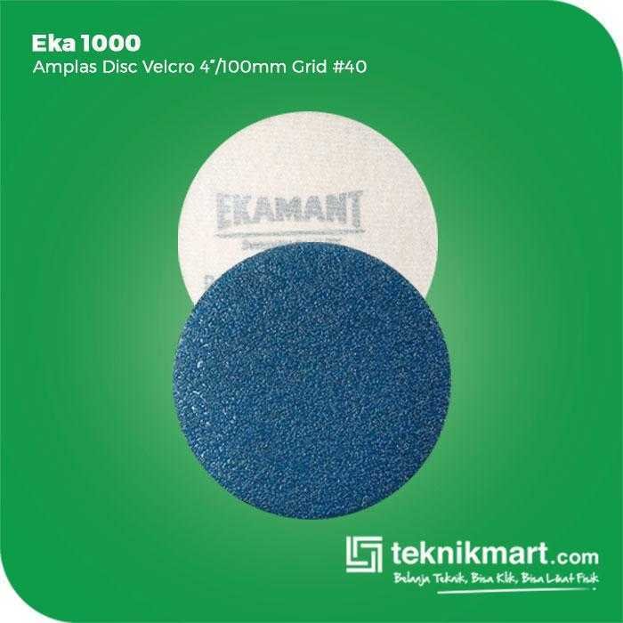 EKA 1000 AMPLAS DISC VELCRO GRID #40 4 INCH / 100MM