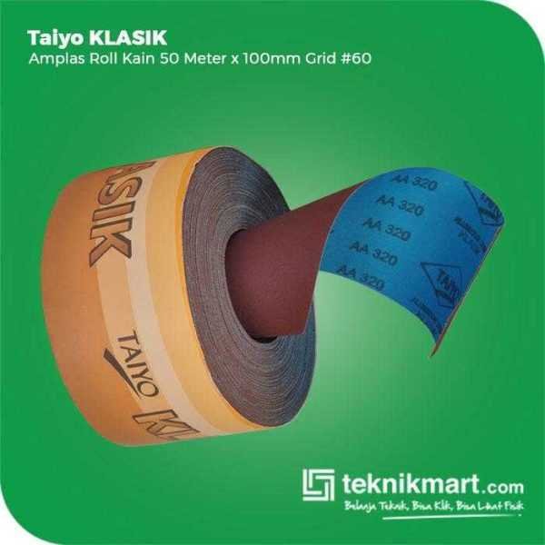 TAIYO KLASIK AMPLAS ROLL KAIN GRID #60 50 METER X 100 MM