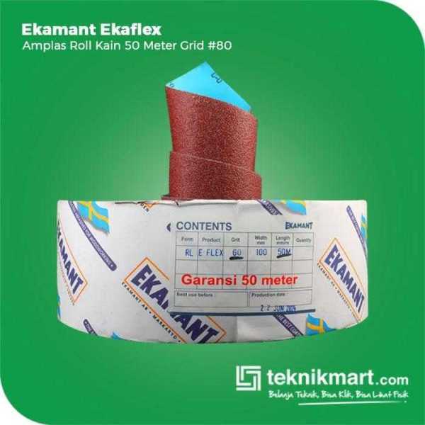 EKAMANT EKAFLEX AMPLAS ROLL KAIN GRID #80 50 METER X 100 MM