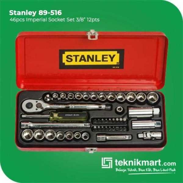 STANLEY 89-516 SOCKET SET SQ 3/8" 12PTS METRIC & IMPERIAL 46 PCS