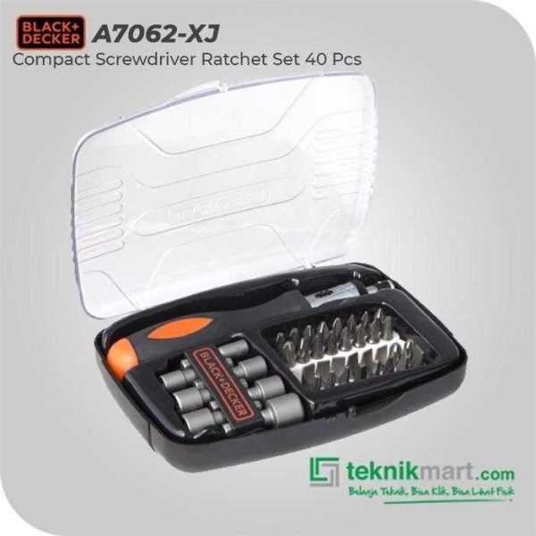 BLACK AND DECKER A7062 COMPACT SCREWDRIVER RATCHET SET 40PCS