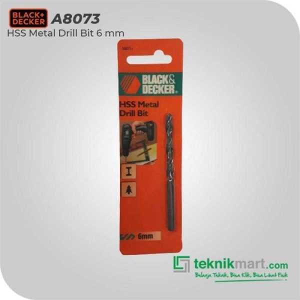 BLACK AND DECKER A8073 HSS METAL DRILL BIT 6.0MM
