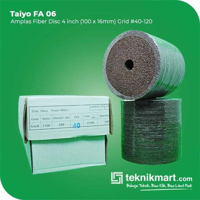 TAIYO FA 06 AMPLAS DISC FIBER GRID #100 100X16MM