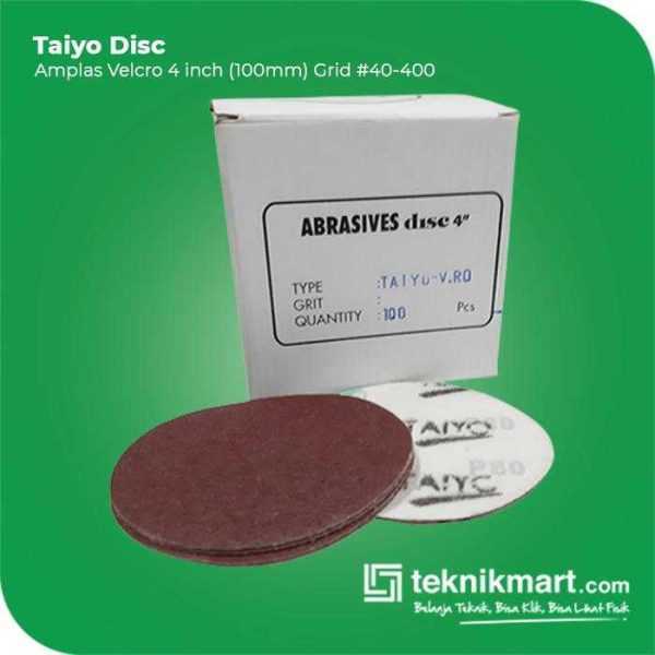 TAIYO AMPLAS DISC VELCRO GRID #180 4 INCH RED COLOUR