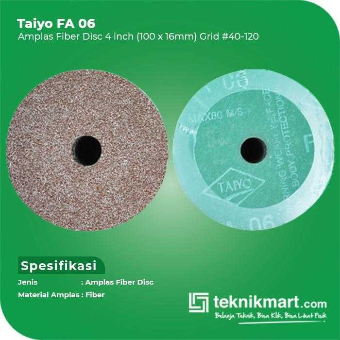 TAIYO FA 06 AMPLAS DISC FIBER GRID #40 100X16MM - Image 2