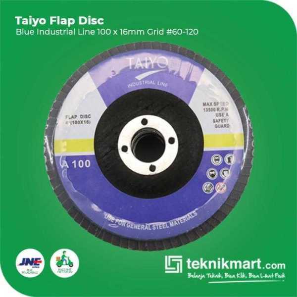 TAIYO FLAP DISC INDUSTRIAL BLUE LINE GRID #100 100X16MM