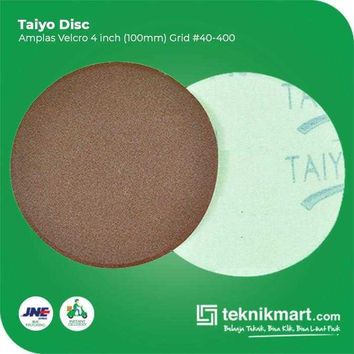TAIYO AMPLAS DISC VELCRO GRID #40 4 INCH RED COLOUR - Image 3