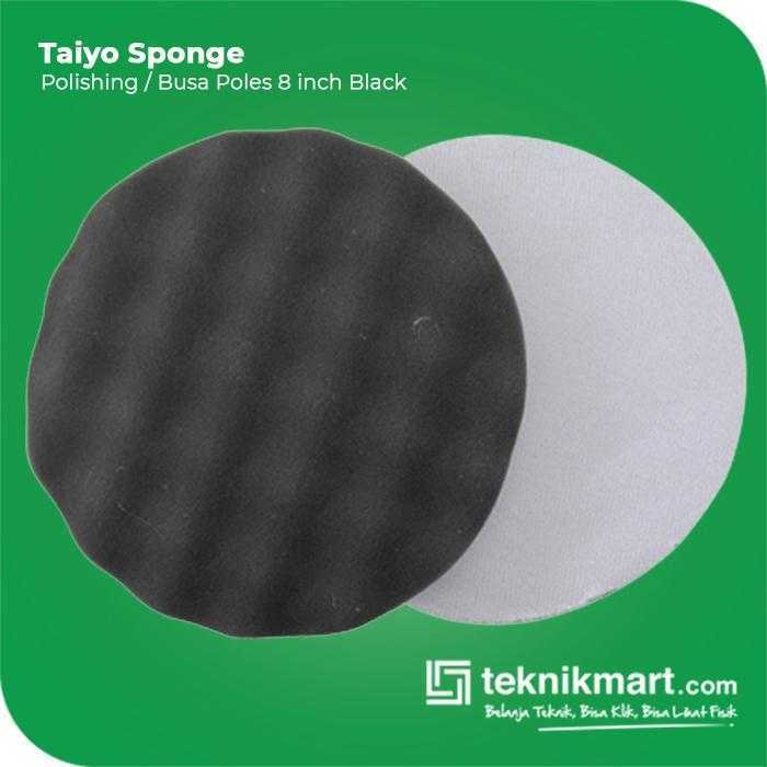 TAIYO WAFLED SPONGE POLISH BLACK 8"