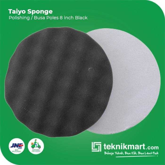 TAIYO WAFLED SPONGE POLISH BLACK 8" - Image 3