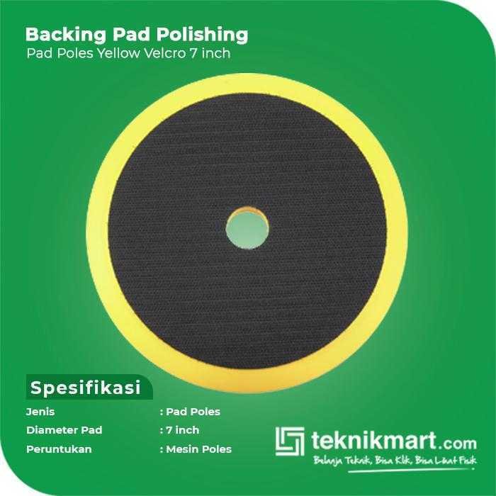 TAIYO BACKING PAD POLISHING YELLOW VELCRO 7 " - Image 2
