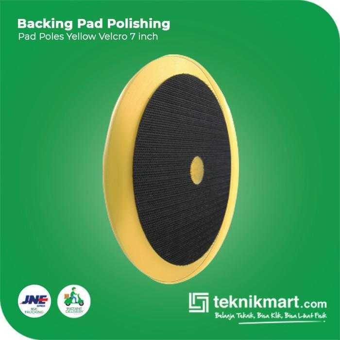 TAIYO BACKING PAD POLISHING YELLOW VELCRO 7 " - Image 3