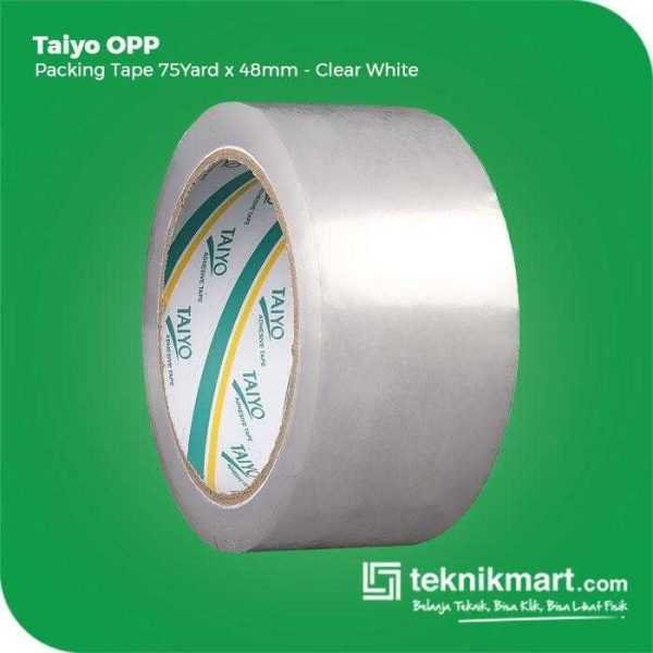 TAIYO OPP PACKING TAPE (LAKBAN PLASTIK) 75 YARD X 48 MM (CLEAR WHITE)