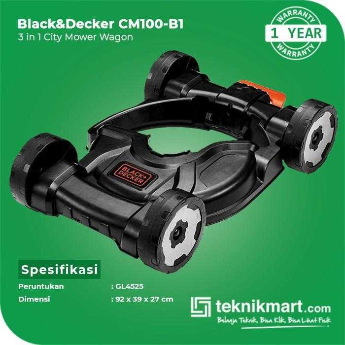 BLACK AND DECKER CM100 CITY MOWER WAGON 3 IN 1 ACC FOR GL4525, STC1820, STC1815, ST5530, ST4525, GL5028, STC1820D, ST5528, GL5530 - Image 2