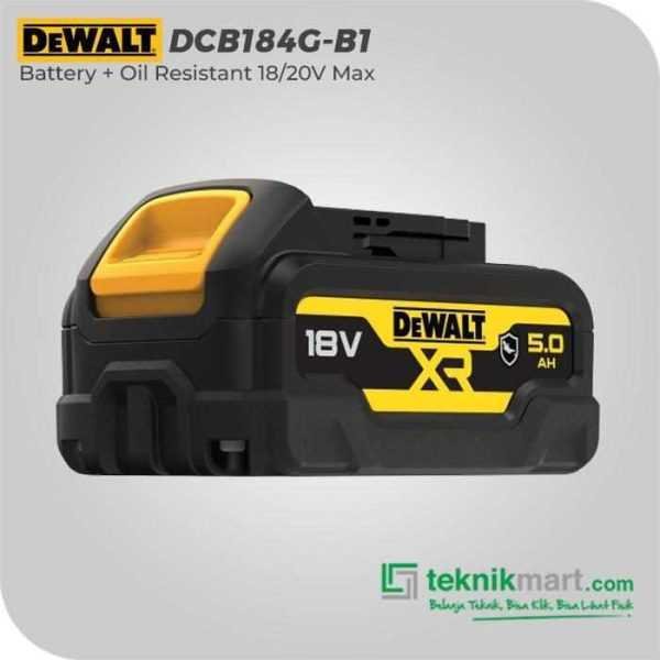 DEWALT DCB184G BATTERY + OIL RESISTANT 18/20V 5.0 AH