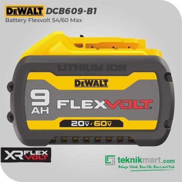 DEWALT DCB609 BATTERY FLEXVOLT 20/60V 9.0 AH