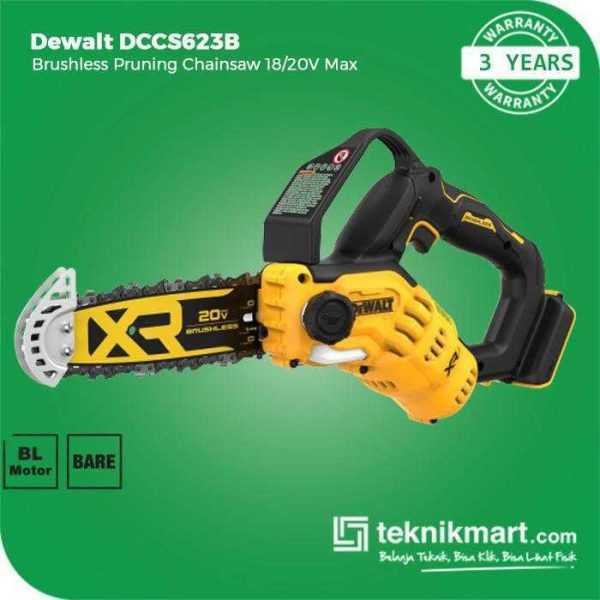 DEWALT DCCS623B BRUSHLESS PRUNING CHAINSAW 20VOLT 8 INCH (UNIT ONLY)